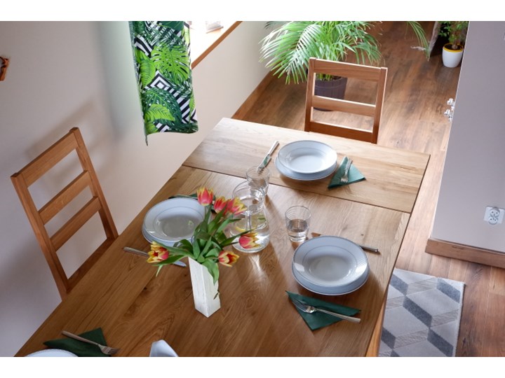 Stół dębowy Natur 180 + 2x40cm Soolido Meble Pomieszczenie Stoły do jadalni Szerokość 90 cm Szerokość 80 cm Długość 180 cm Drewno Kolor Brązowy