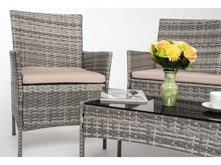 MEBLE OGRODOWE RATTAN TECHNORATTAN P50406 SZARE Stoły z krzesłami Kategoria Zestawy mebli ogrodowych