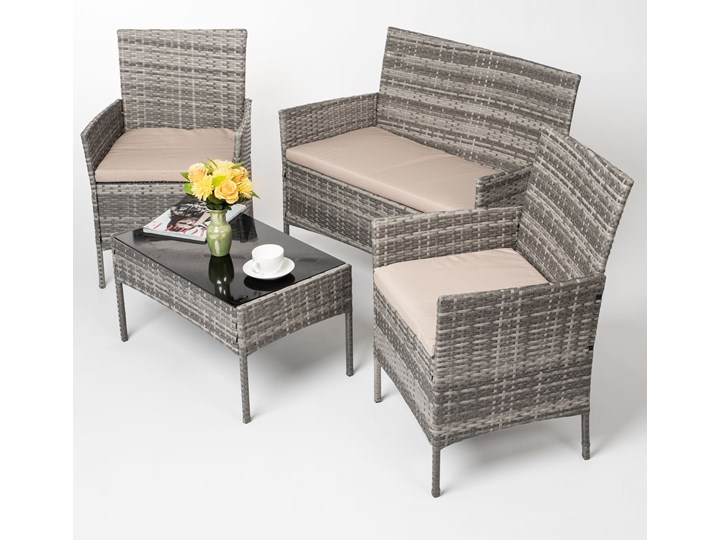 MEBLE OGRODOWE RATTAN TECHNORATTAN P50406 SZARE Stoły z krzesłami Zawartość zestawu Stolik Kategoria Zestawy mebli ogrodowych