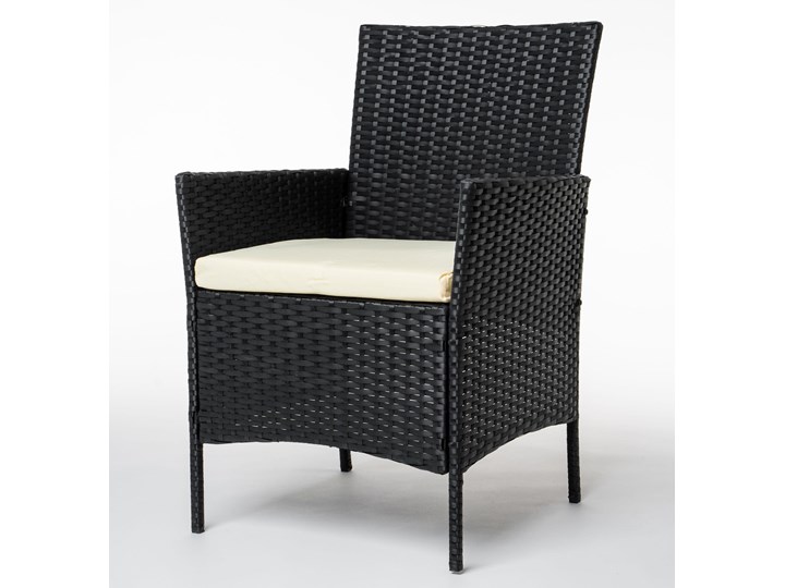 MEBLE OGRODOWE RATTAN TECHNORATTAN P50406 CZARNE Stoły z krzesłami Kolor Czarny