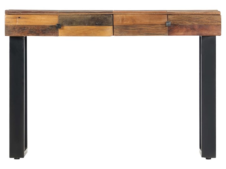 vidaXL Stolik typu konsola, 110 x 30 x 76 cm, lite drewno z odzysku Z szufladą Głębokość 30 cm Szerokość 110 cm Stal nierdzewna Kategoria Konsole