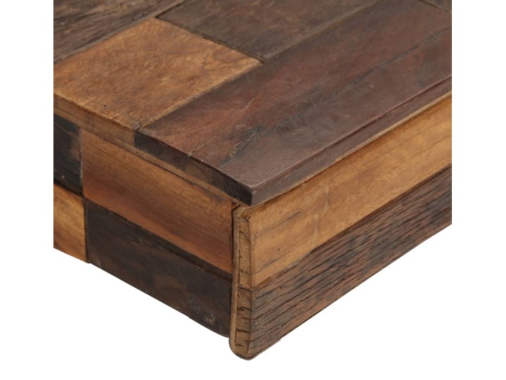 vidaXL Stolik typu konsola, 110 x 30 x 76 cm, lite drewno z odzysku Z szufladą Stal nierdzewna Styl Industrialny Głębokość 30 cm Szerokość 110 cm Styl Vintage