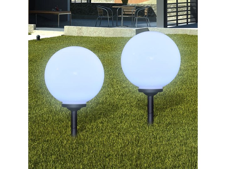 vidaXL Zewnętrzne lampy solarne LED w kształcie kuli, 30 cm, 2 szt. Lampa LED Lampa solarna Kategoria Lampy ogrodowe Kolor Biały