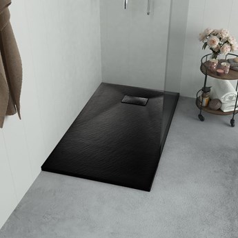 vidaXL Brodzik prysznicowy, SMC, czarny, 90 x 80 cm