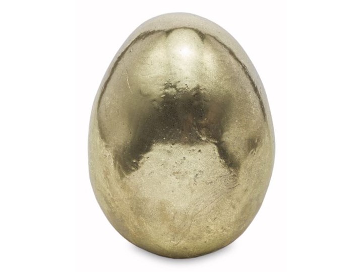 FIGURKA DEKORACYJNA ZŁOTE JAJKO WYBIERZ ROZMIAR GOLDEN EGG 11,5x9x9 Ceramika Kolor Złoty