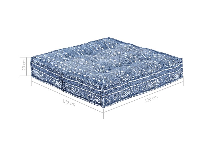 Kwadratowa piankowa sofa Gina - niebieska Kolor