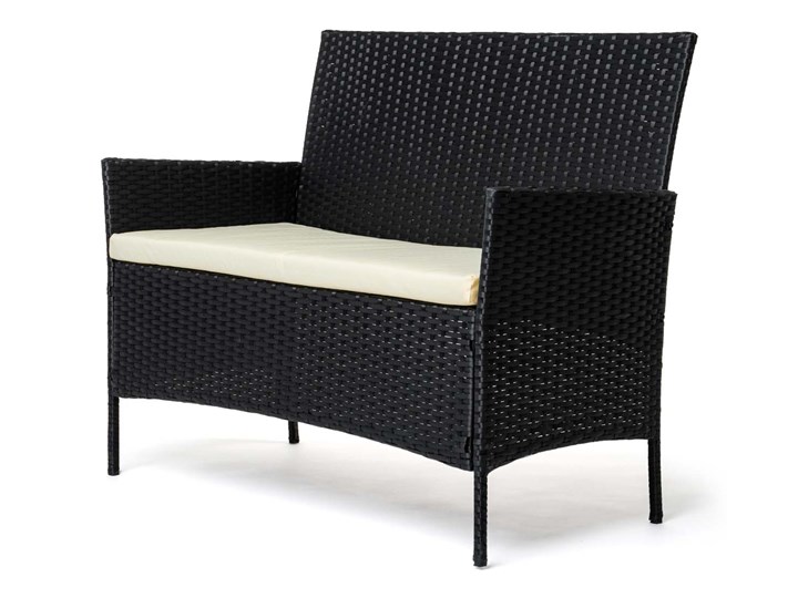 MEBLE OGRODOWE RATTAN TECHNORATTAN P50406 CZARNE Styl Nowoczesny Zestawy kawowe Zestawy wypoczynkowe Kolor Czarny