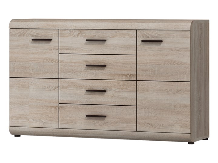 SELSEY Komoda Liberia 140 cm Pomieszczenie Sypialnia Głębokość 51 cm Drewno Z szafkami i szufladami Wysokość 87 cm Głębokość 42 cm Płyta MDF Szerokość 149 cm Pomieszczenie Salon