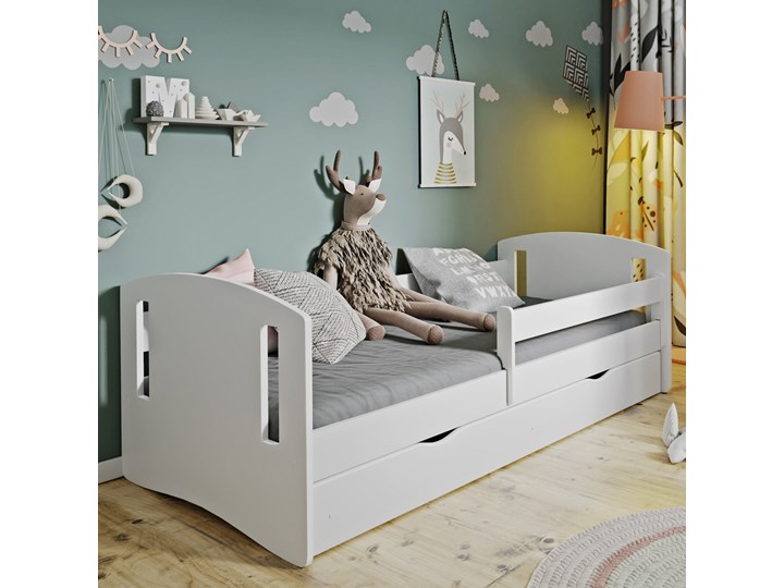 SELSEY Łóżeczko dziecięce Mirret białe Drewno Kolor Biały Płyta MDF Tradycyjne Rozmiar materaca 80x160 cm