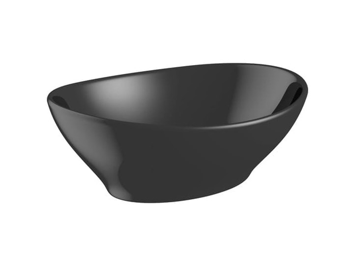 VELDMAN UMYWALKA CZARNA VERA BLACK Szerokość 41 cm Kolor Czarny Meblowe Owalne Ceramika Nablatowe Kategoria Umywalki