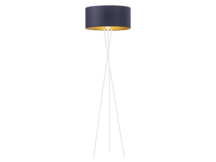 Lampa podłogowa do czytania PARYŻ GOLD Lampa z abażurem Tkanina Lampa do czytania Kolor Biały Metal Lampa LED Kolor Biały