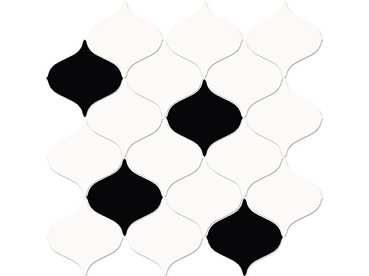 Płytka ścienna mozaika MAGNIFIQUE white-black mix glossy 28,1x29,3 ga