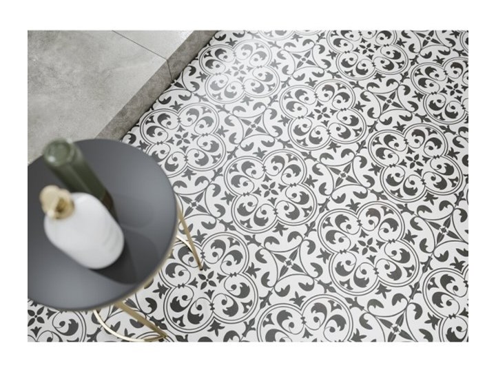 Gres szkliwiony PATCHWORK CONCEPT biało-czarny naomi mat 29,8x29,8 gat. I>>PROMOCJA -20 % z KODEM RABATOWYM >>