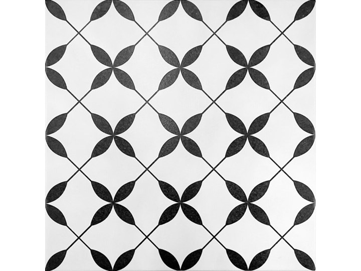 Gres szkliwiony PATCHWORK CONCEPT biało-czarny clover pattern mat 29,8x29,8 gat. I>>PROMOCJA -20 % z KODEM RABATOWYM >>