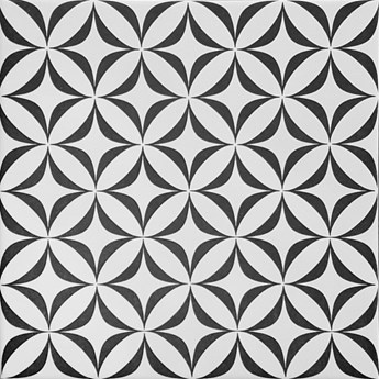 Gres szkliwiony PATCHWORK BLACK&WHITE ORNAMENT 29,8x29,8 gat. I C