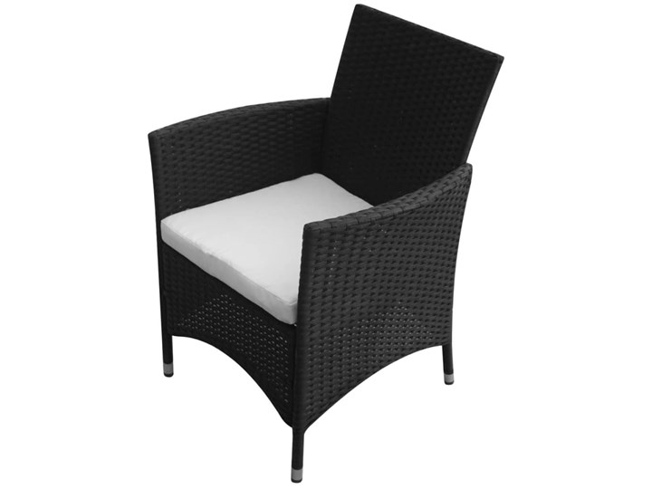 vidaXL 9-cz. zestaw mebli ogrodowych z poduszkami, rattan PE, czarny Aluminium Stal Technorattan Stoły z krzesłami Zawartość zestawu Krzesła