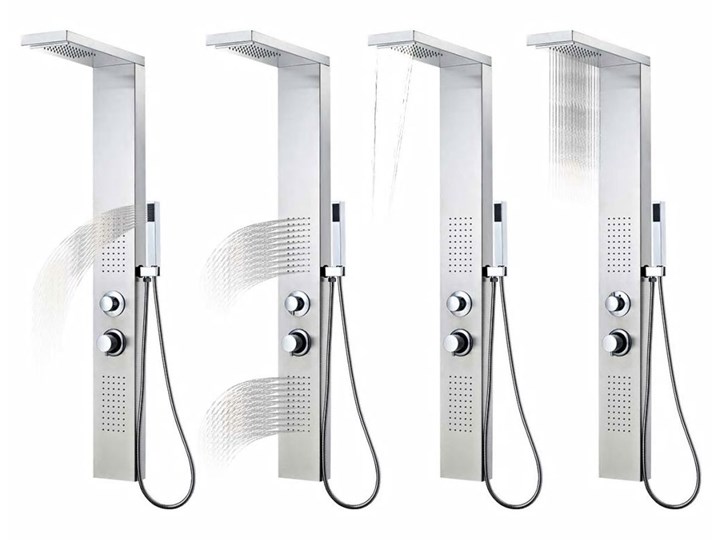 vidaXL Panel prysznicowy ze stali nierdzewnej, kwadratowy Ścienny Kategoria Panele prysznicowe Kolor Biały
