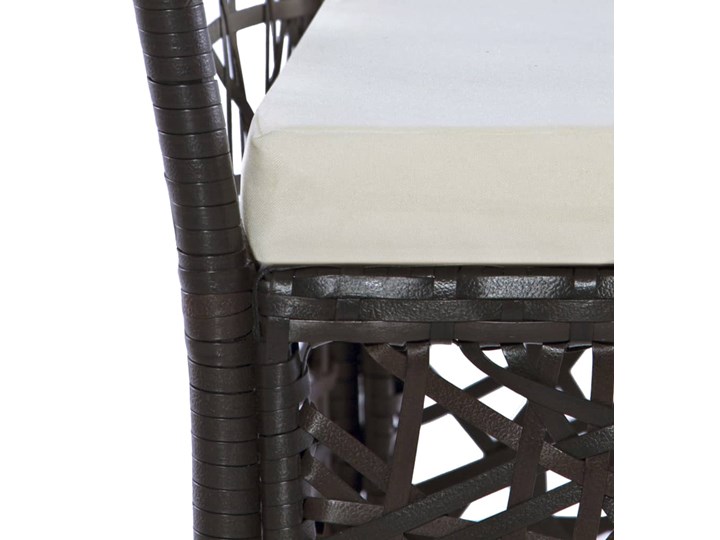 vidaXL 9-cz. zestaw mebli ogrodowych, rattan PE, brązowy Technorattan Tworzywo sztuczne Stoły z krzesłami Stal Zawartość zestawu Krzesła