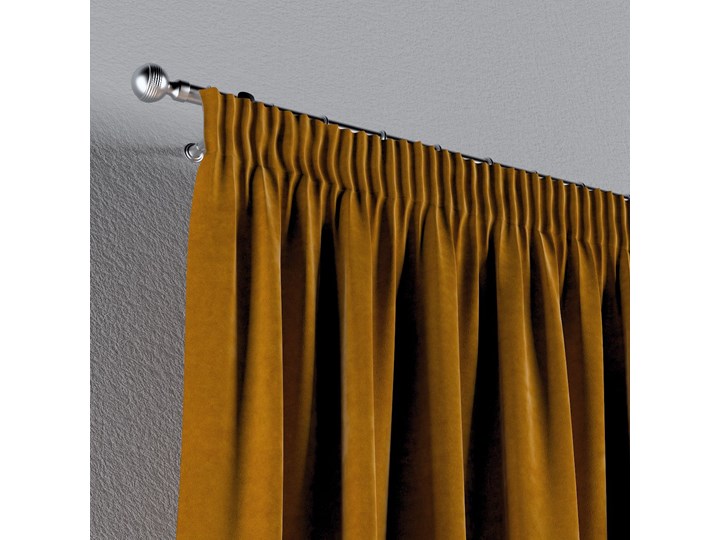 Zasłona na taśmie marszczącej 1 szt., miodowy, 1szt 130 × 260 cm, Velvet Kategoria Zasłony 130x260 cm Poliester Zasłona prześwitująca Kolor Złoty