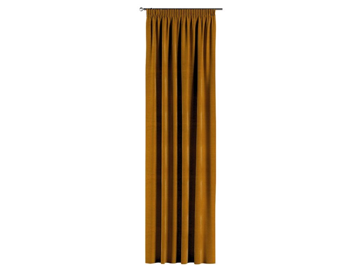 Zasłona na taśmie marszczącej 1 szt., miodowy, 1szt 130 × 260 cm, Velvet
