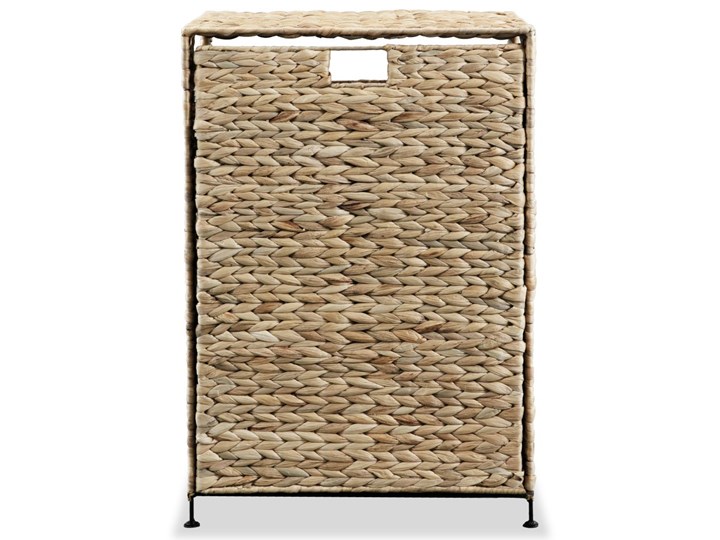 vidaXL Kosz na pranie, 44x34x64 cm, hiacynt wodny Metal Tkanina Kategoria