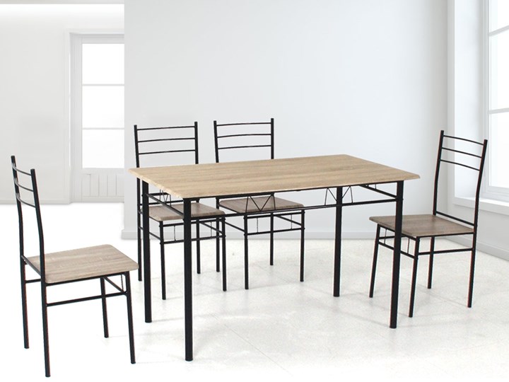 Zestaw kuchenny JULIA 3 drewno stół prostokątny 110x60 + 4 krzesła