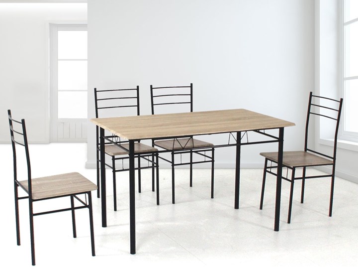 HOME DECOR ZESTAW DO JADALNI JULIA3 DREWNO STÓŁ PROSTOKĄTNY 110x60 4 KRZESŁA Kategoria Stoły z krzesłami