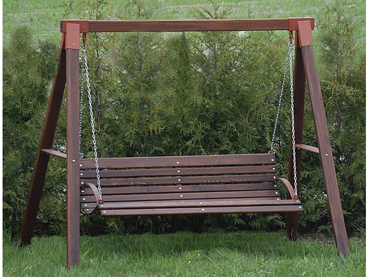 Drewniana huśtawka ogrodowa Magis 3X - 180 cm Typ Huśtawka ze stelażem
