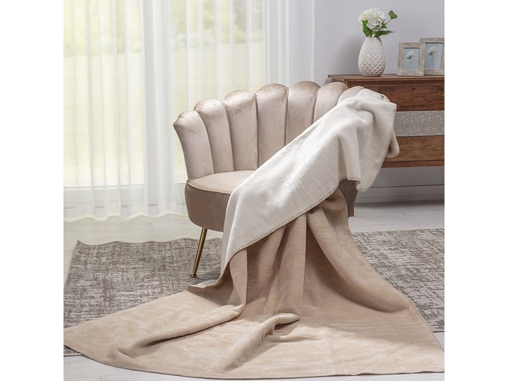 Koc Cotton Cloud 150x200cm Ecru&Light Beige, 150 x 200 cm Akryl 150x200 cm Kolor Beżowy Bawełna Kategoria Koce i pledy