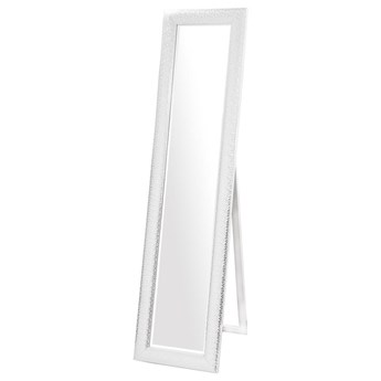 AZMARA lustro podłogowe w srebrno-biały ażurowy wzór, wys. 160 cm