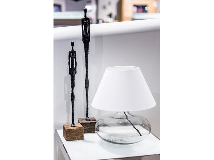 Klasyczna lampka stołowa Stockholm ze szkła Lampa nocna Wysokość 22 cm Wysokość 47 cm Lampa z abażurem Kategoria Lampy stołowe