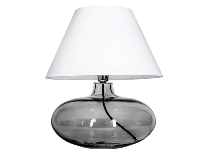 Klasyczna lampka stołowa Stockholm ze szkła Wysokość 47 cm Lampa z abażurem Wysokość 22 cm Lampa nocna Styl Klasyczny