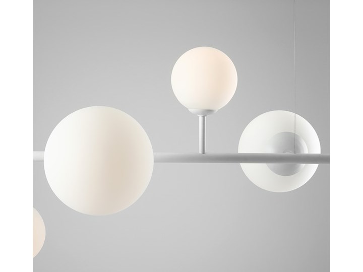 Żyrandol ze szklanymi kulami Floki Czarny Szkło Metal Kategoria Lampy wiszące Lampa z kloszem Kolor Biały