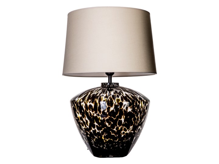 Designerska lampa stołowa Parma Czarny (złote wnętrze)