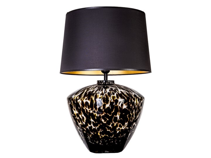 Designerska lampa stołowa Parma Czarny (złote wnętrze) Wysokość 48 cm Wysokość 20 cm Lampa z abażurem Kategoria Lampy stołowe
