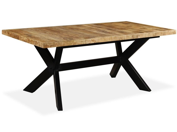 Stół z drewna mango Kalis 5X – jasnobrązowy Wysokość 76 cm Styl Vintage Drewno Szerokość 90 cm Długość 90 cm  Długość 180 cm  Rozkładanie
