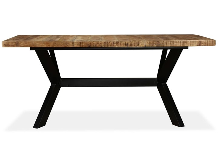 Stół z drewna mango Kalis 5X – jasnobrązowy Długość 180 cm  Wysokość 76 cm Długość 90 cm  Szerokość 90 cm Drewno Kształt blatu Prostokątny