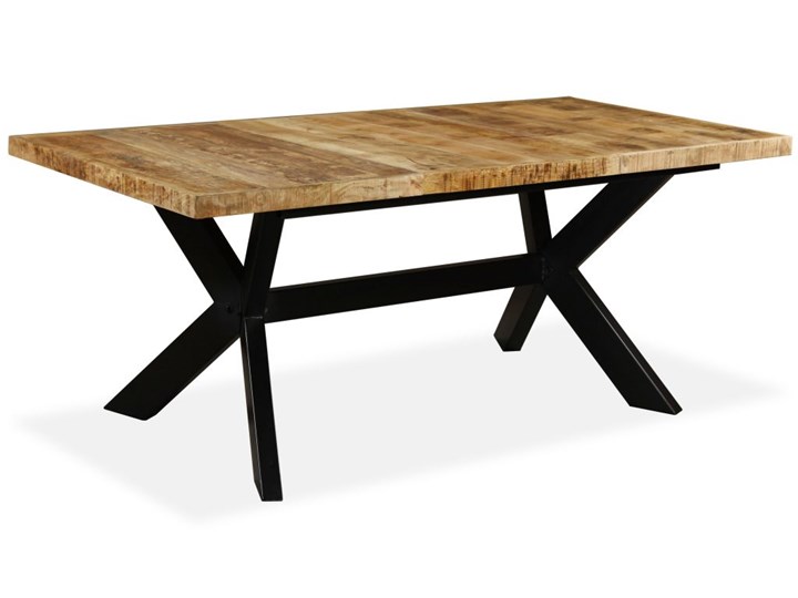 Stół z drewna mango Kalis 5X – jasnobrązowy Długość 180 cm  Wysokość 76 cm Długość 90 cm  Drewno Szerokość 90 cm Kształt blatu Prostokątny