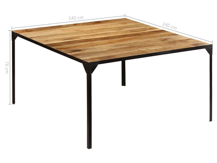 Stół ze stali i drewna Kartes 3X – brązowy Rozkładanie Wysokość 76 cm Drewno Długość 140 cm  Styl Nowoczesny