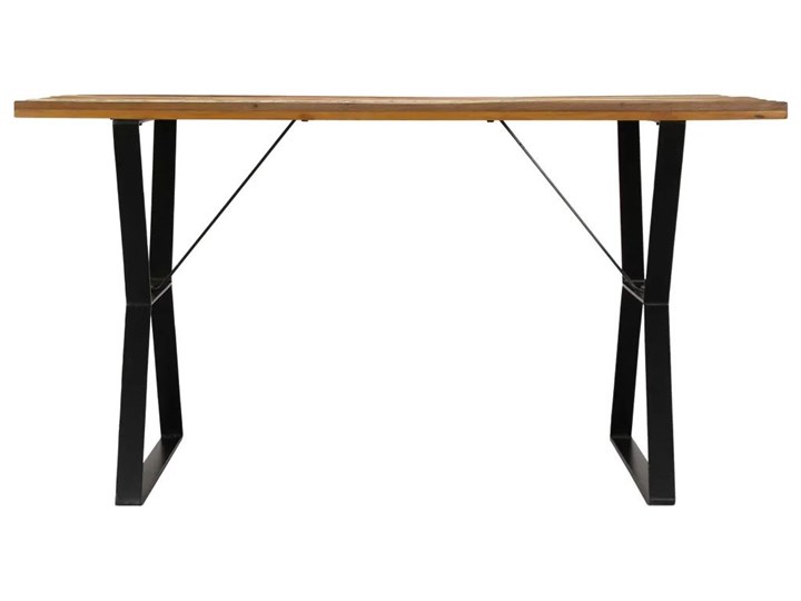 Stół jadalniany Javis – wielokolorowy Długość 80 cm Szerokość 80 cm Długość 140 cm Drewno Wysokość 76 cm Stal Rozkładanie