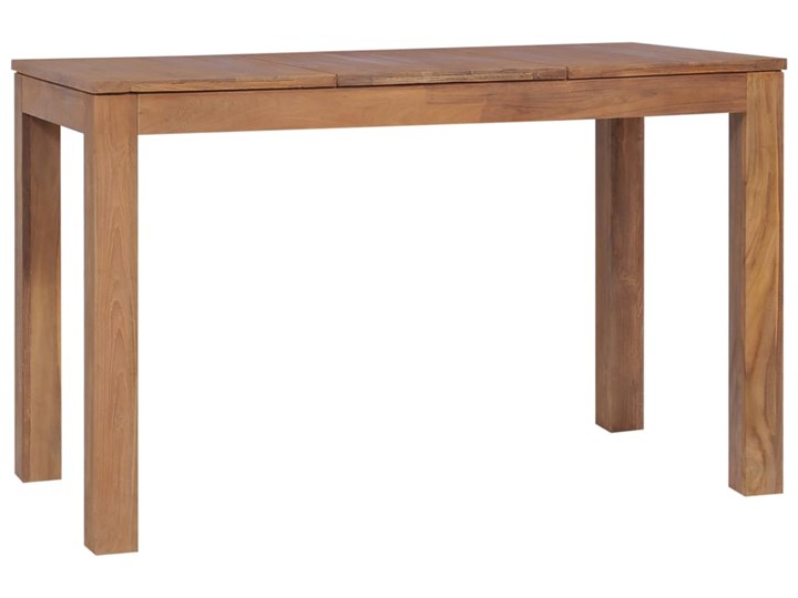 Stół z drewna tekowego Margos 2X – brązowy Wysokość 76 cm Długość 120 cm Styl Vintage Szerokość 60 cm Długość 60 cm Drewno Rozkładanie