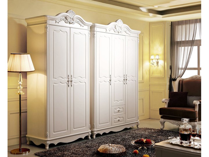 Szafa LA PERLE 962-2 Płyta laminowana Szerokość 111 cm Głębokość 59 cm Płyta MDF Wysokość 241 cm Typ Gotowa