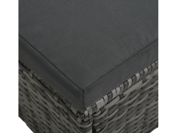 vidaXL 3-cz. zestaw wypoczynkowy do ogrodu, poduszki, rattan PE, szary Zawartość zestawu Sofa Zestawy wypoczynkowe Tworzywo sztuczne Stal Liczba miejsc Dziewięcioosobowy