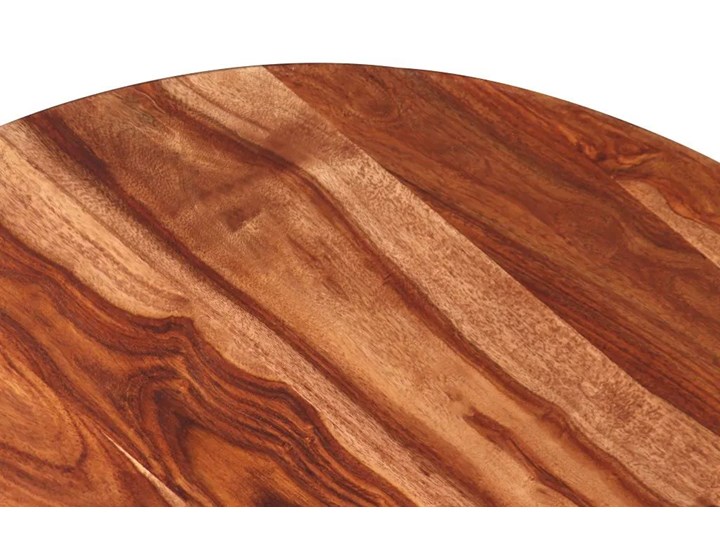 Stół okrągły w stylu loft do kuchni Rival – brązowy Długość 120 cm  Wysokość 77 cm Rozkładanie Drewno Stal Kategoria Stoły kuchenne