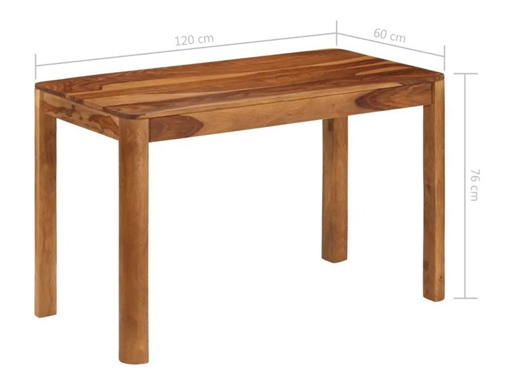 Drewniany brązowy stół - Sierra 2X Długość 120 cm Rozkładanie Szerokość 60 cm Drewno Wysokość 76 cm Długość 60 cm Styl Vintage