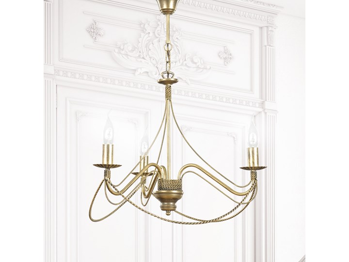 TORI 3 GOLD 170/3 klasyczny żyrandol świecznikowy Metal Lampa LED Kolor Złoty