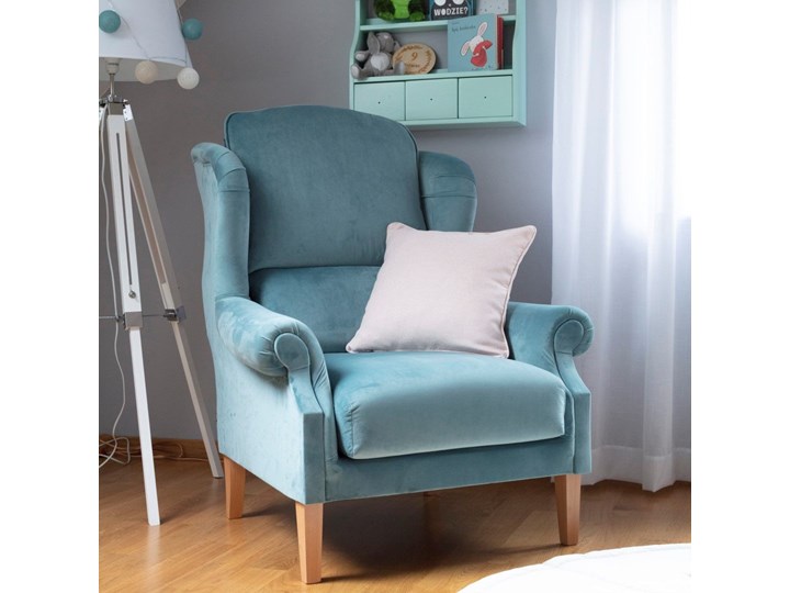 Fotel Unique, papugi i tukany na czarnym tle, 85 × 107 cm, Velvet Tkanina Głębokość 58 cm Szerokość 50 cm Głębokość 74 cm Drewno Szerokość 85 cm Styl Klasyczny