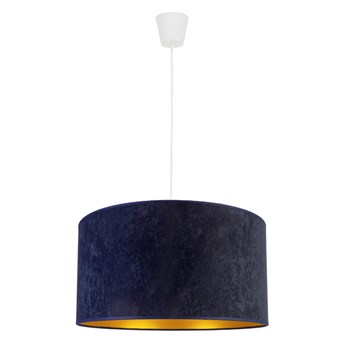 Klasyczna lampa wisząca Roller z welurowym abażurem Ecru