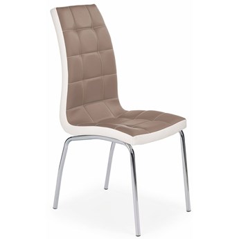 Tapicerowane krzesło pikowane Spelter - cappuccino
