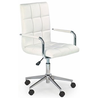 Pikowany fotel dla ucznia Amber 2X - biały